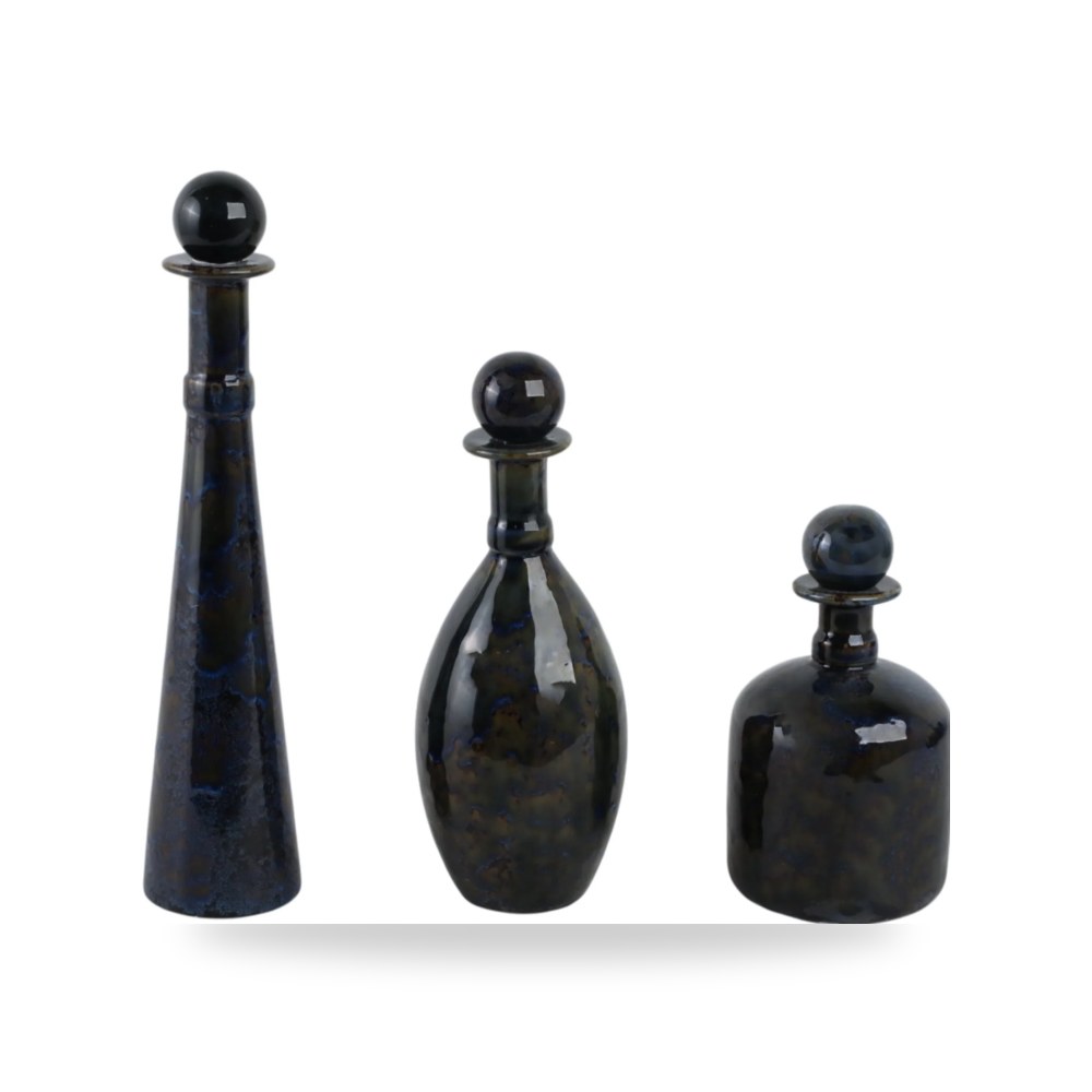 سيراميك أزرق S - 3 Olympia Bottles سيجبروك هوم Sagebrook Home موديل EV21061