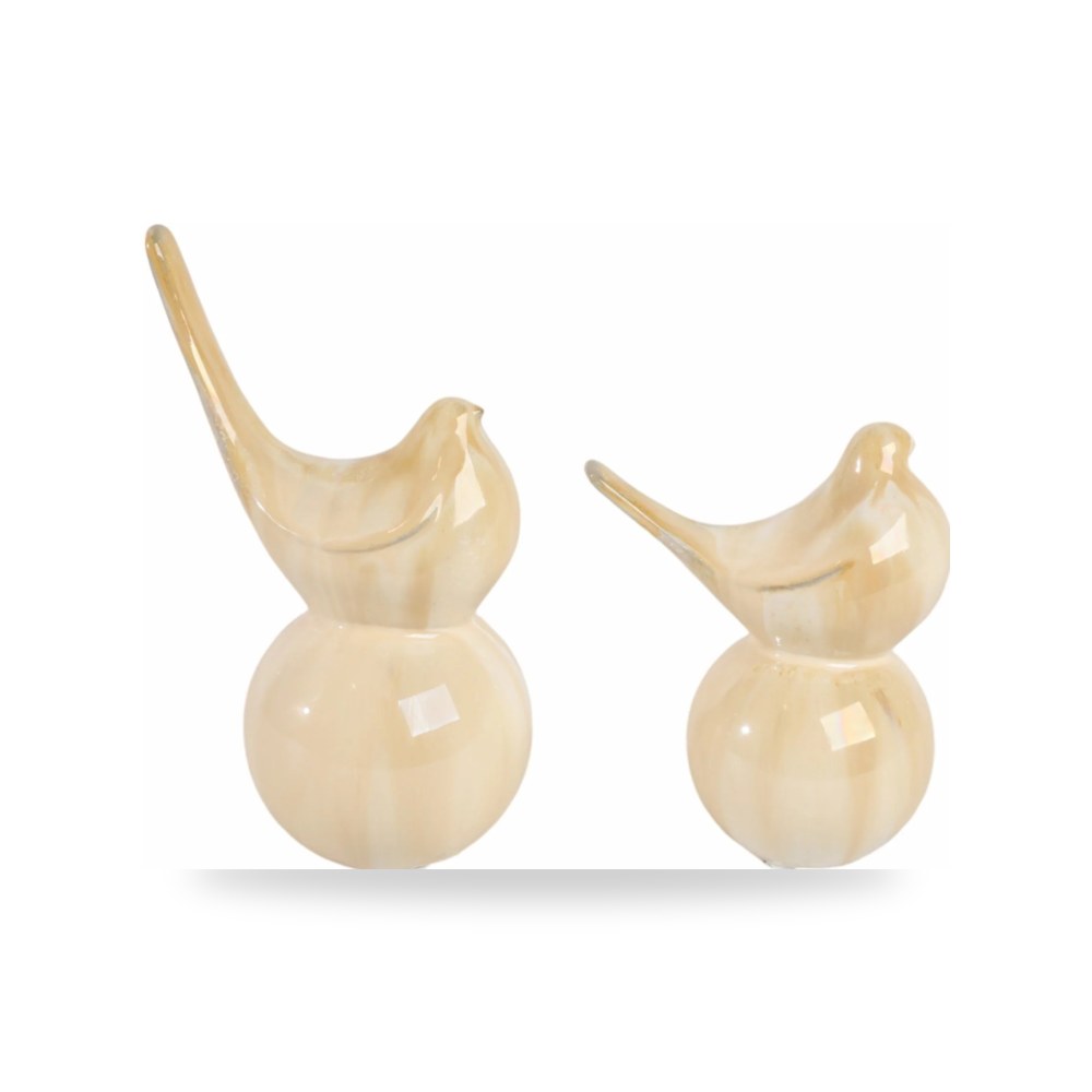 تحف وديكورات حدائق خارجية - Bellevue Ceramic Bird Statuary Set of 2 - من Sagebrook Home
