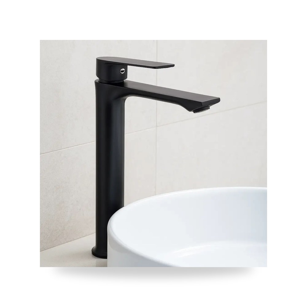 خلاط مغسلة طويل اسود أسود موديل 8TU - M3029H - BK3