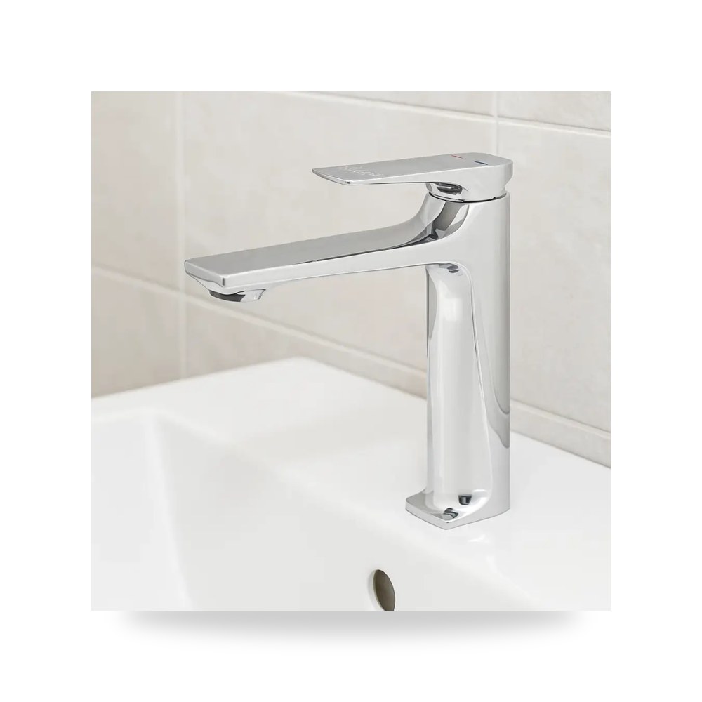 خلاط مغسلة طويل مربع مقبض كروم موديل 8TU - M3032H - CH3