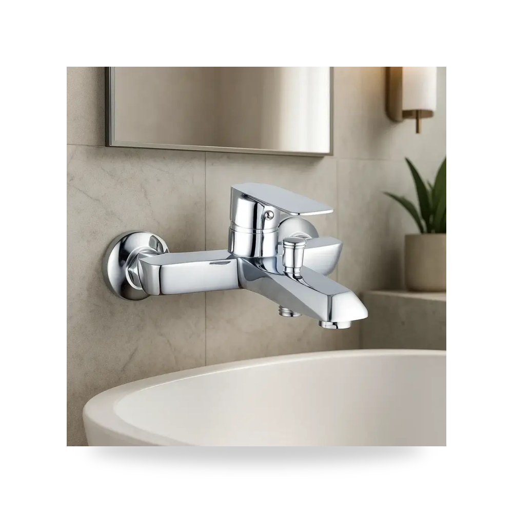 خلاط دش نحاس مع زنك مدور كروم موديل 8TU - M3020C - CH3