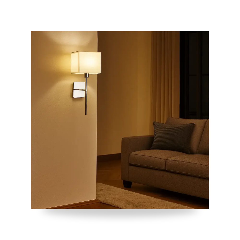 إنارة جدارية كلاسيك فضي موديل 8WA - D6139 - 1CH3