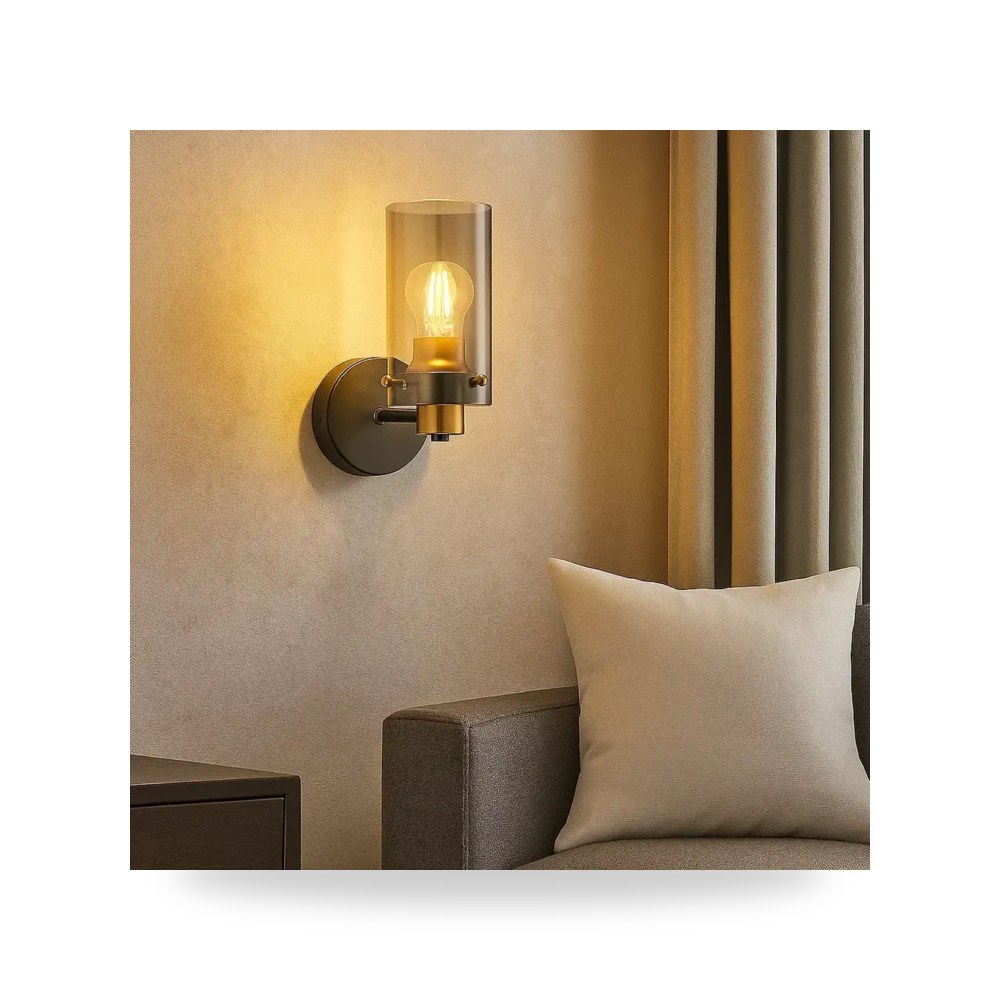 إنارة جدارية كلاسيك اسود أسود موديل 8WA - C5744 - 1BK+RM3