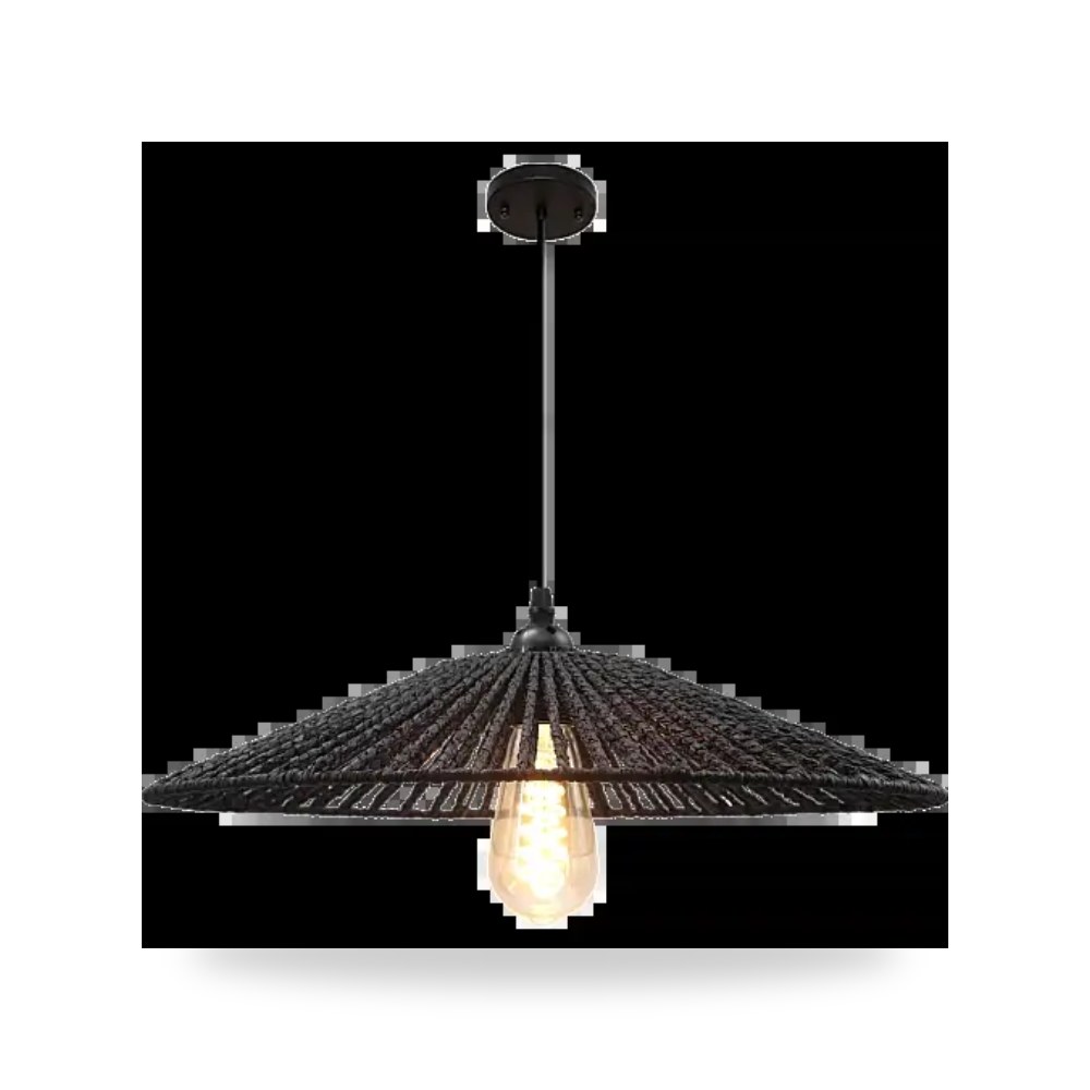 ثريا ريفي مودرن اسود قطر 45 سم 1 لمبة E27 موديل 8HA - D6281 - 450BK3