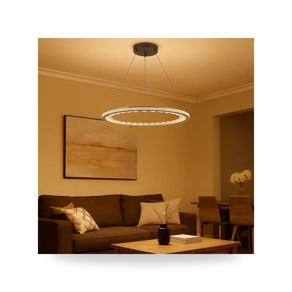 ثريا مودرن اسود لون الانارة 3 اضاءات 75 واط موديل 8HA - D6072 - 600BK+3CO3