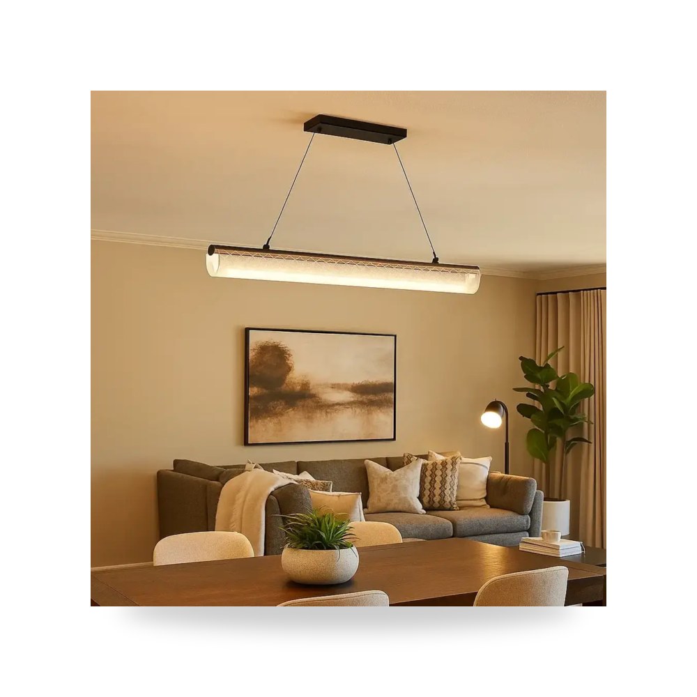 ثريا مودرن اسود لون الانارة 3 اضاءات 42 واط موديل 8HA - D6075 - 900BK+3CO3