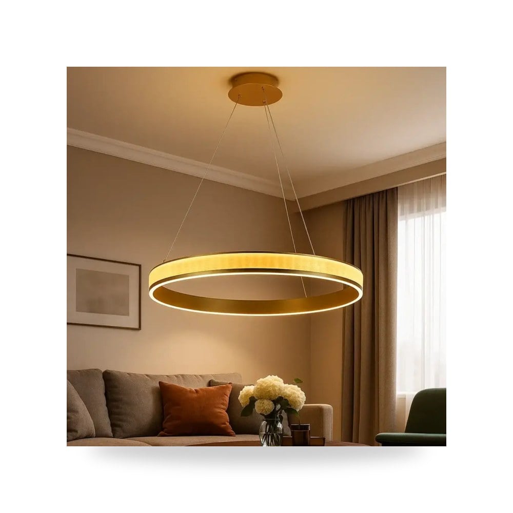ثريا مودرن ذهبي لون الانارة 3 اضاءات 115 واط موديل 8HA - D6016 - 800GD+3CO3