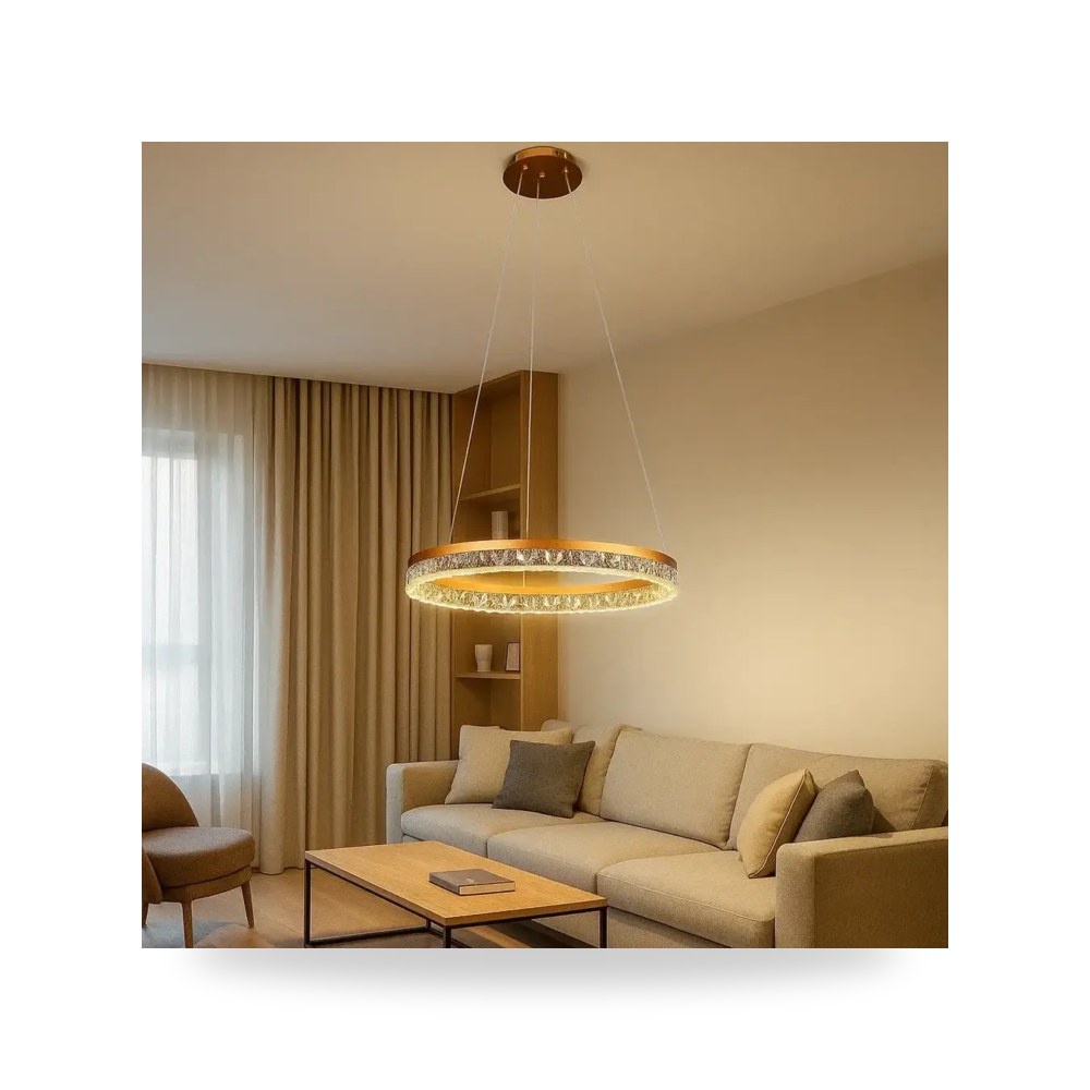 ثريا مودرن 3 اضاءات 42 واط اسود او ذهبي لايت موديل 8HA - D6003 - 600GD+3CO3