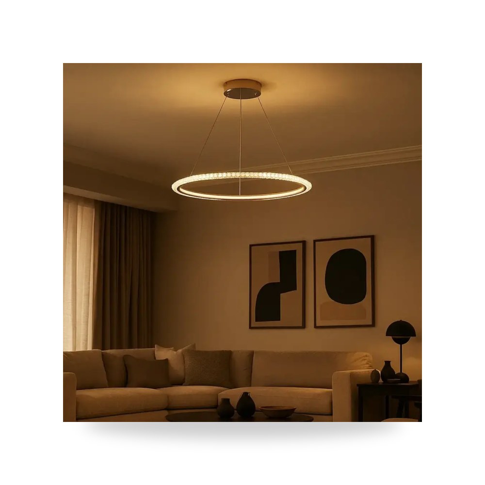 ثريا مودرن ذهبي لون الانارة 3 اضاءات 55 واط موديل 8HA - D6066 - 400GD+3CO3