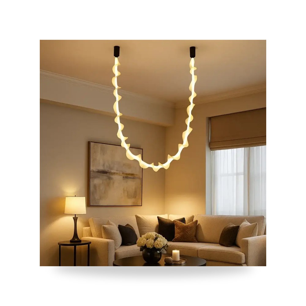 ثريا مودرن اسود لون الانارة اصفر 75 واط لايت موديل 8HA - D5984 - 5M - BK+WW3