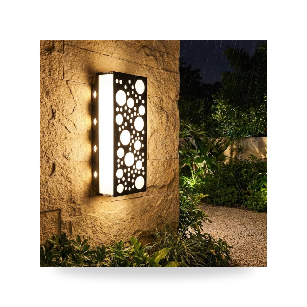 انارة جداري خارجي اضاءة اصفر شمسي 30 واط أصفر موديل 8HU9719 - 30W - BK+WW3