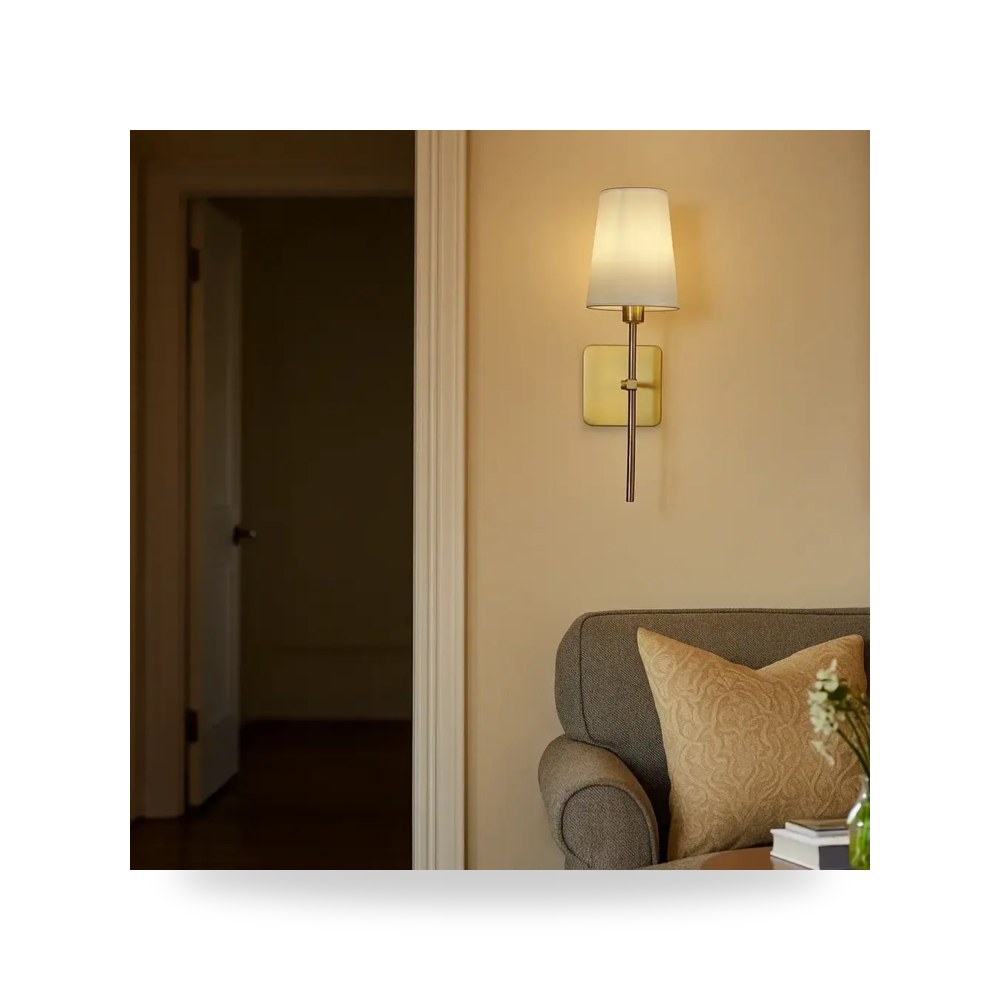 إنارة جدارية كلاسيك ذهبي موديل 8WA - D6140 - 1 CR+WH3