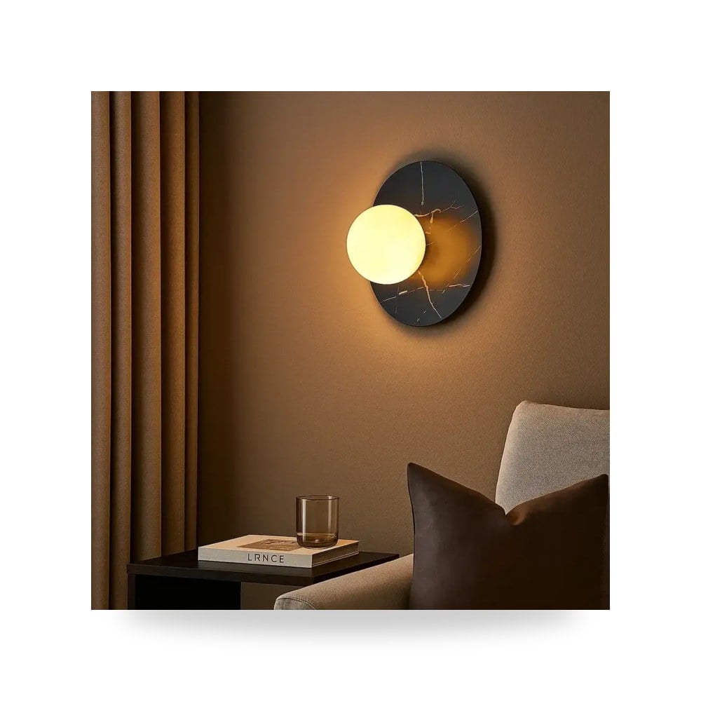 إنارة جدارية مودرن اسود أسود موديل 8WA - D6441 - 1 - BK3