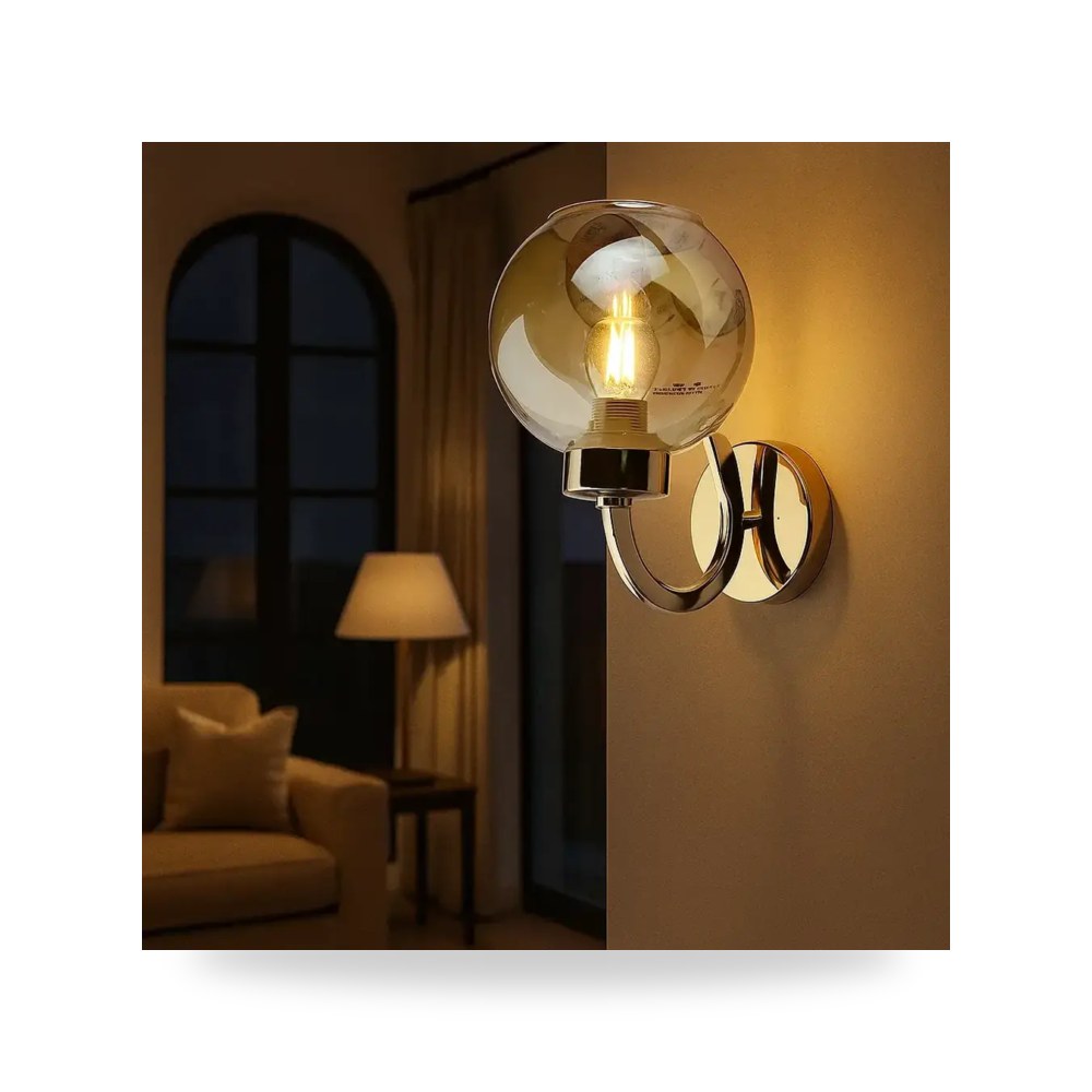 إنارة جدارية مودرن ذهبي موديل 8WA - D6054 - 1FGD3