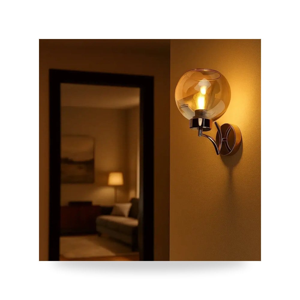 إنارة جدارية مودرن ذهبي موديل 8WA - D6057 - 1FGD3