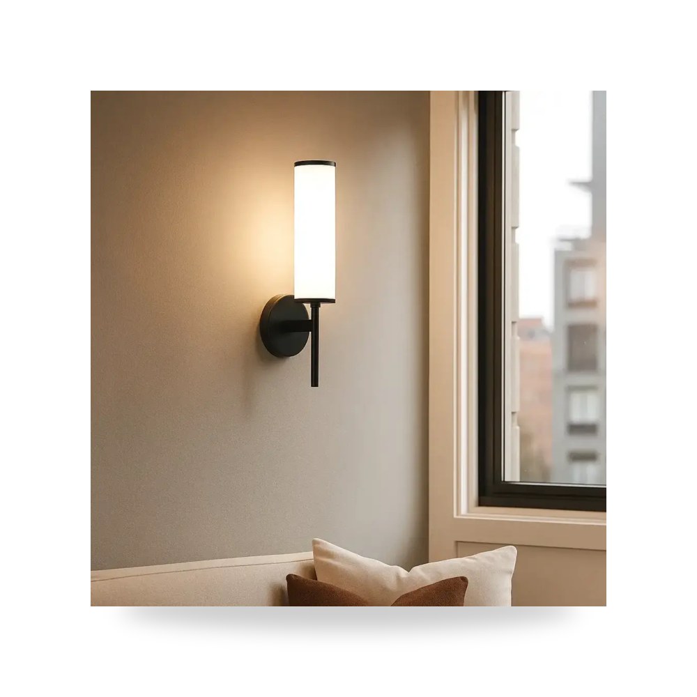 انارة جداري مودرن اسود الانارة 3 اضاءات 7 واط موديل 8WA - E6982 - 1BK+3CO3