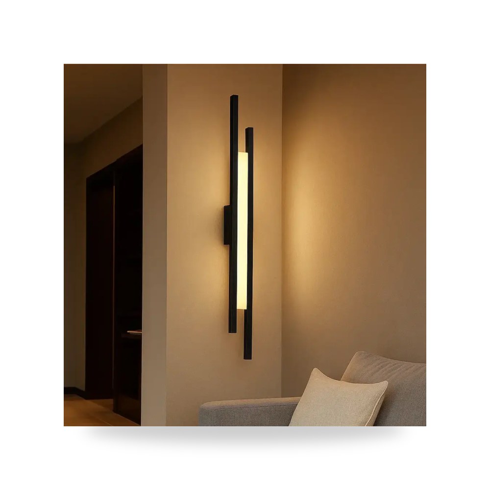 انارة جداري مودرن اسود الانارة 3 اضاءات 5 واط موديل 8WA - E7157 - 400BK+3CO3