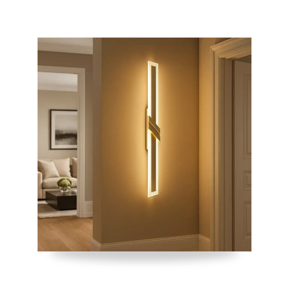 انارة جداري خطية لينير 3 اضاءات 80 سم لايت موديل 8WA - D6249 - 800GD+3CO3