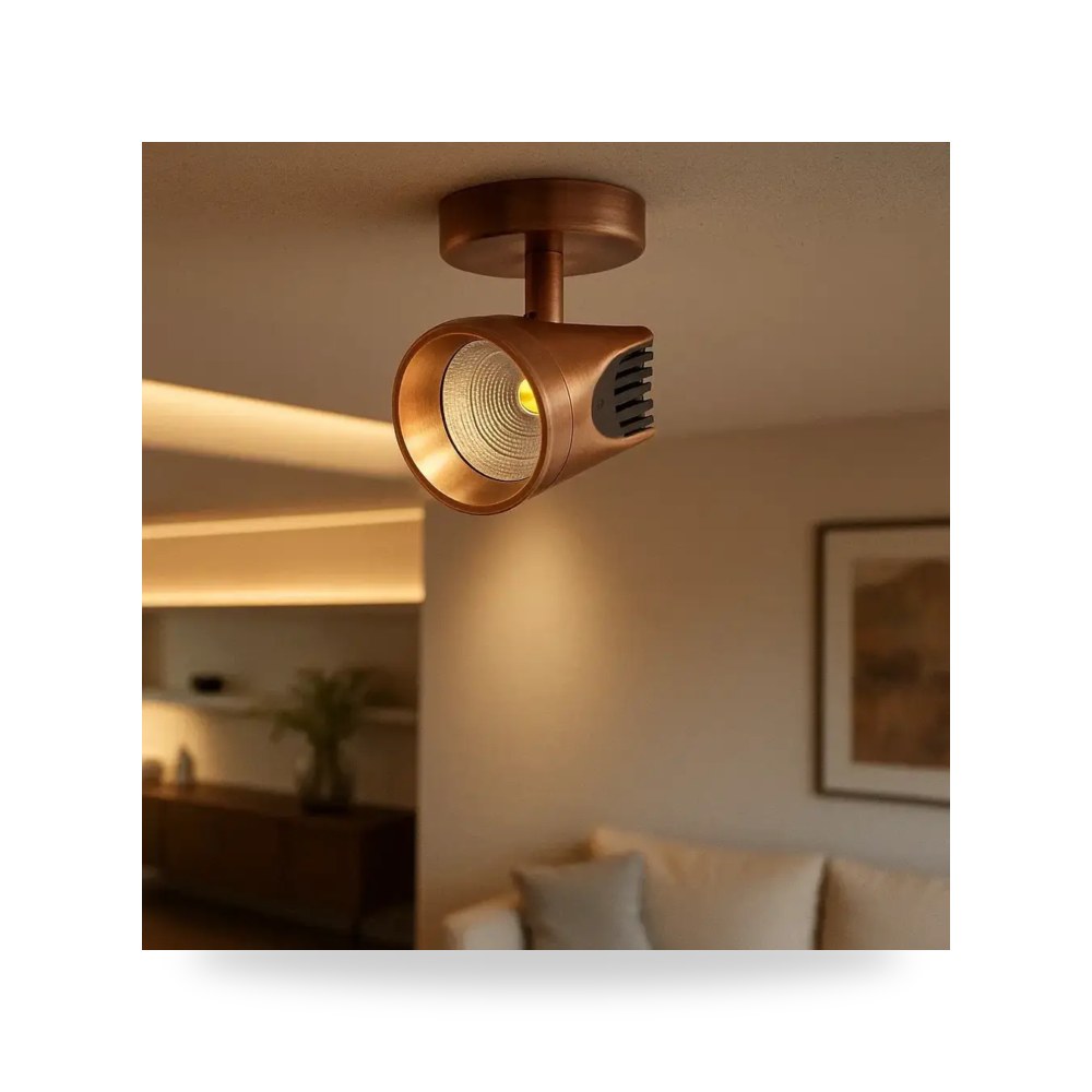 كشاف لطش نحاسي متحركة 7 واط اصفر موديل 8HU2266 - 7Y - RB+WW3