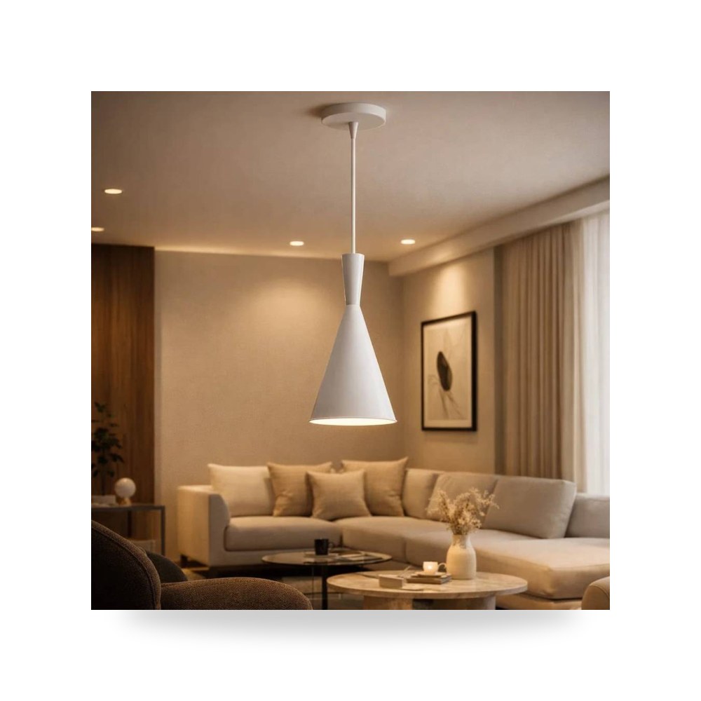 انارة معلقة ابيض 1 لمبة E27 أبيض موديل 8HA - E6811 - 185WH3