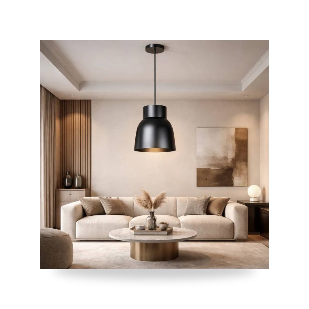انارة معلقة 1 لمبة E27 سلك 2 متر اسود او موديل 8HA - E6813 - 200BK3