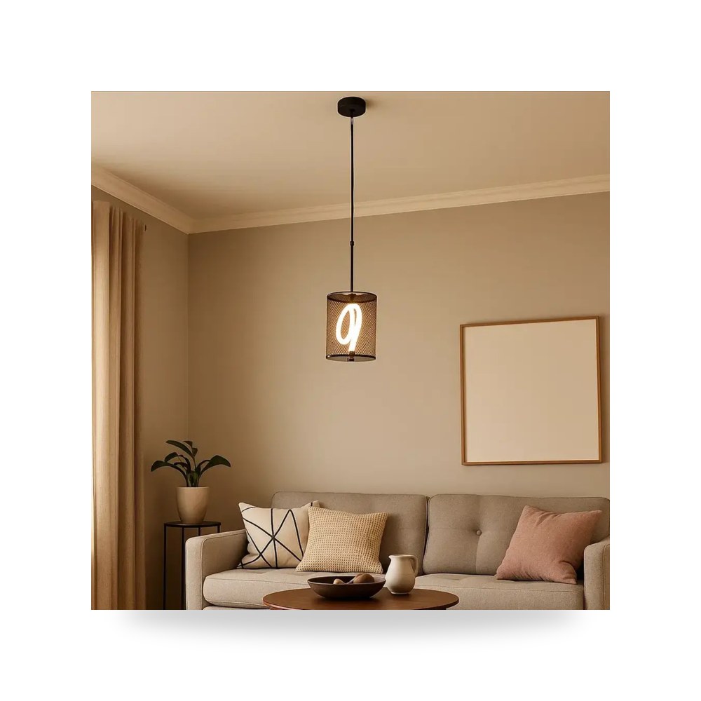 انارة معلقة مفرد مودرن اسود أصفر 20 واط لايت موديل 8HA - D6450 - 1 - BK+WW3