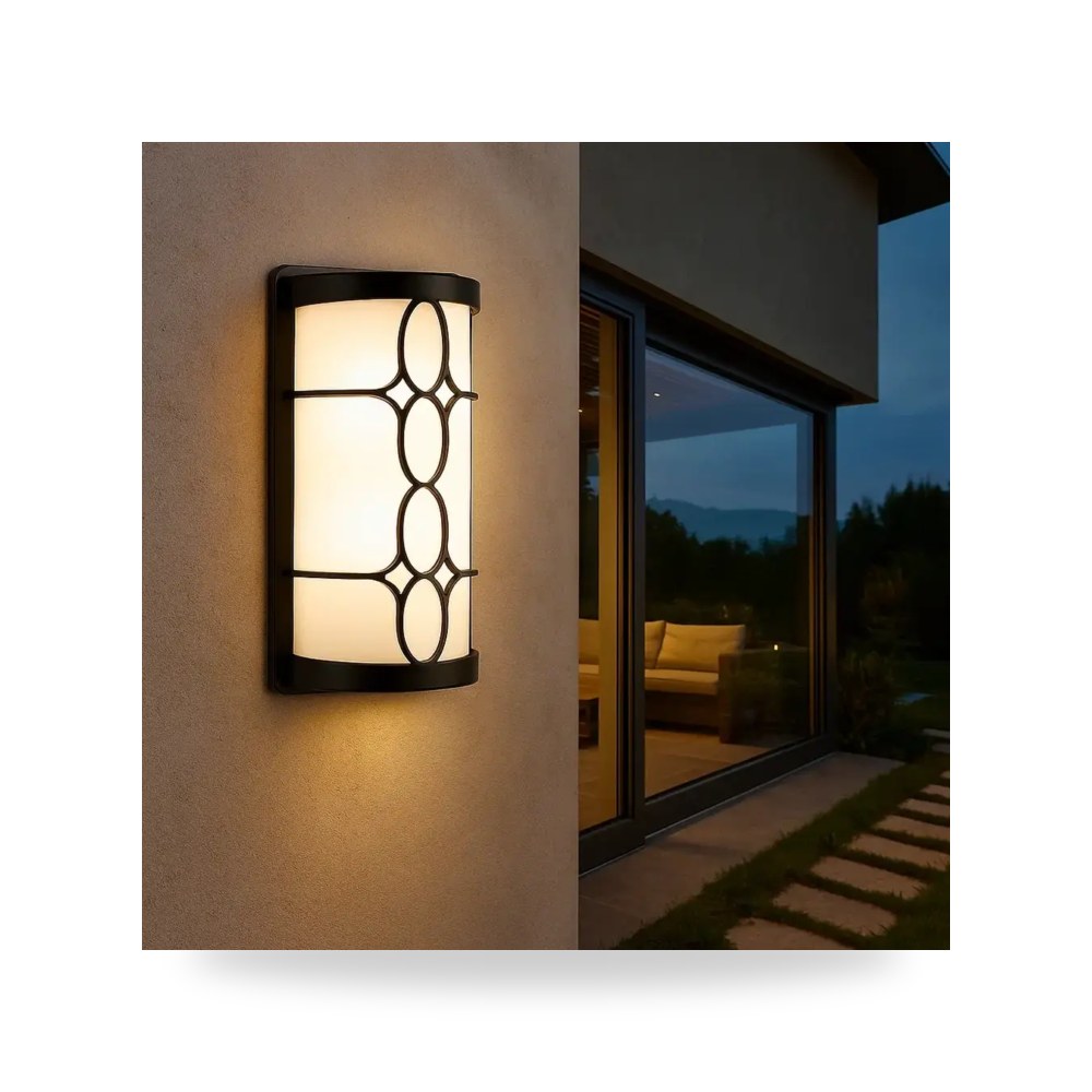 انارة جداري خارجي اضاءة اصفر شمسي 24 واط لايت موديل 89575 - 24W - BK+WW3