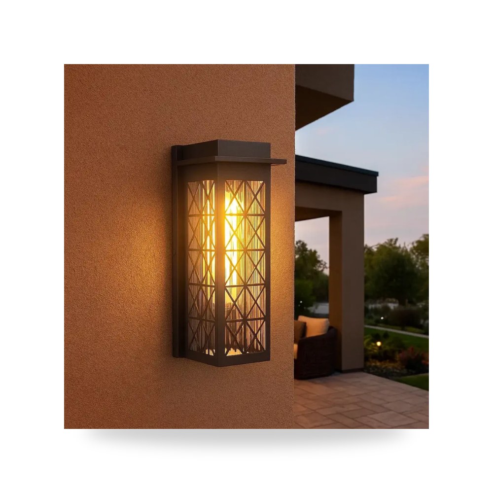 فانوس جداري مودرن اسود أسود موديل 86221W - BK3