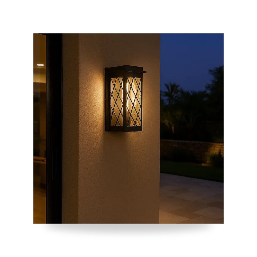فانوس جداري كلاسيك اسود أسود موديل 86291W - BK3
