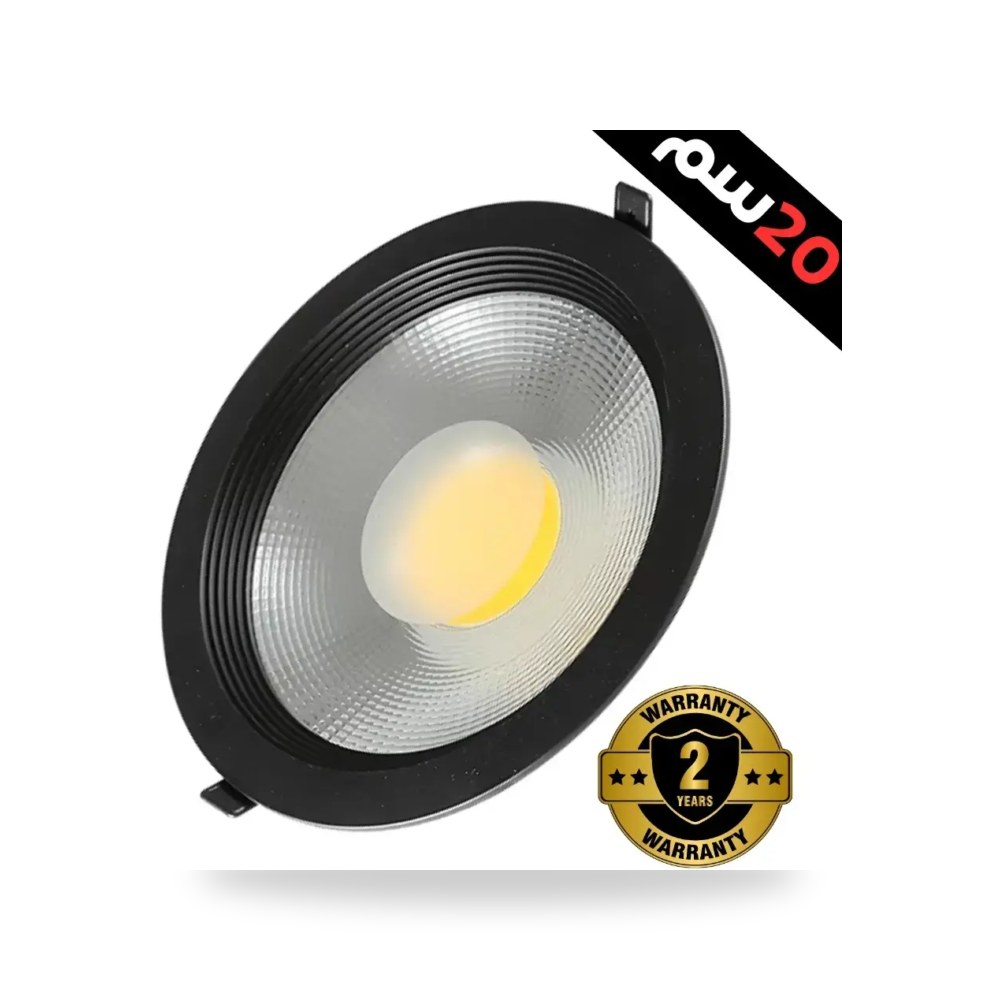 فريم سبوت لايت سقف غاطس أصفر موديل 8HU636 - 8 - 30W - BK+WW3