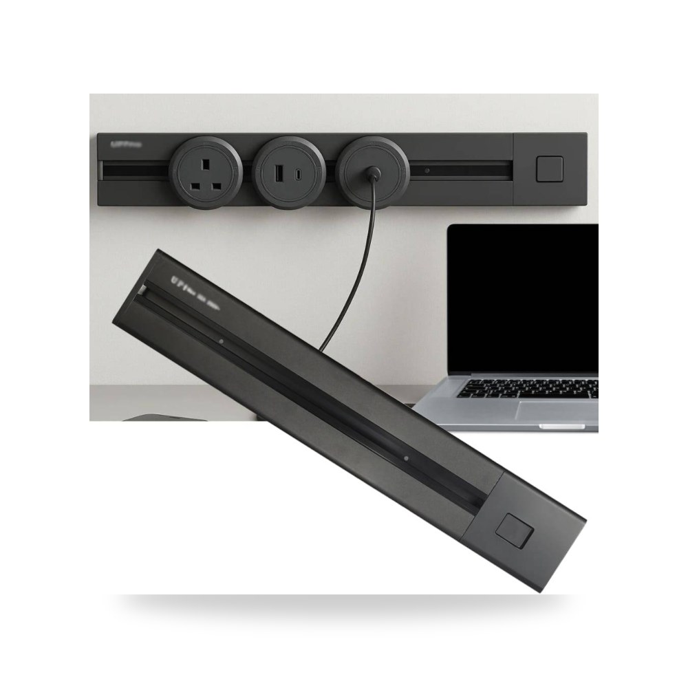 مسطرة افياش مع مفتاح 60 سم اسود موديل 8TS-60-Switch Black3