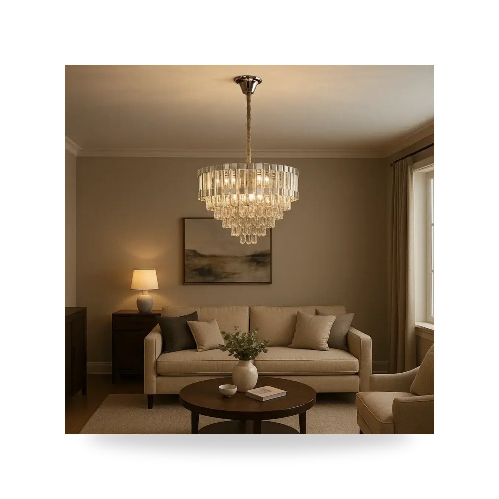 ثريا كلاسيك فضي قطر 60 سم موديل 8HA - D6260 - 600CH3