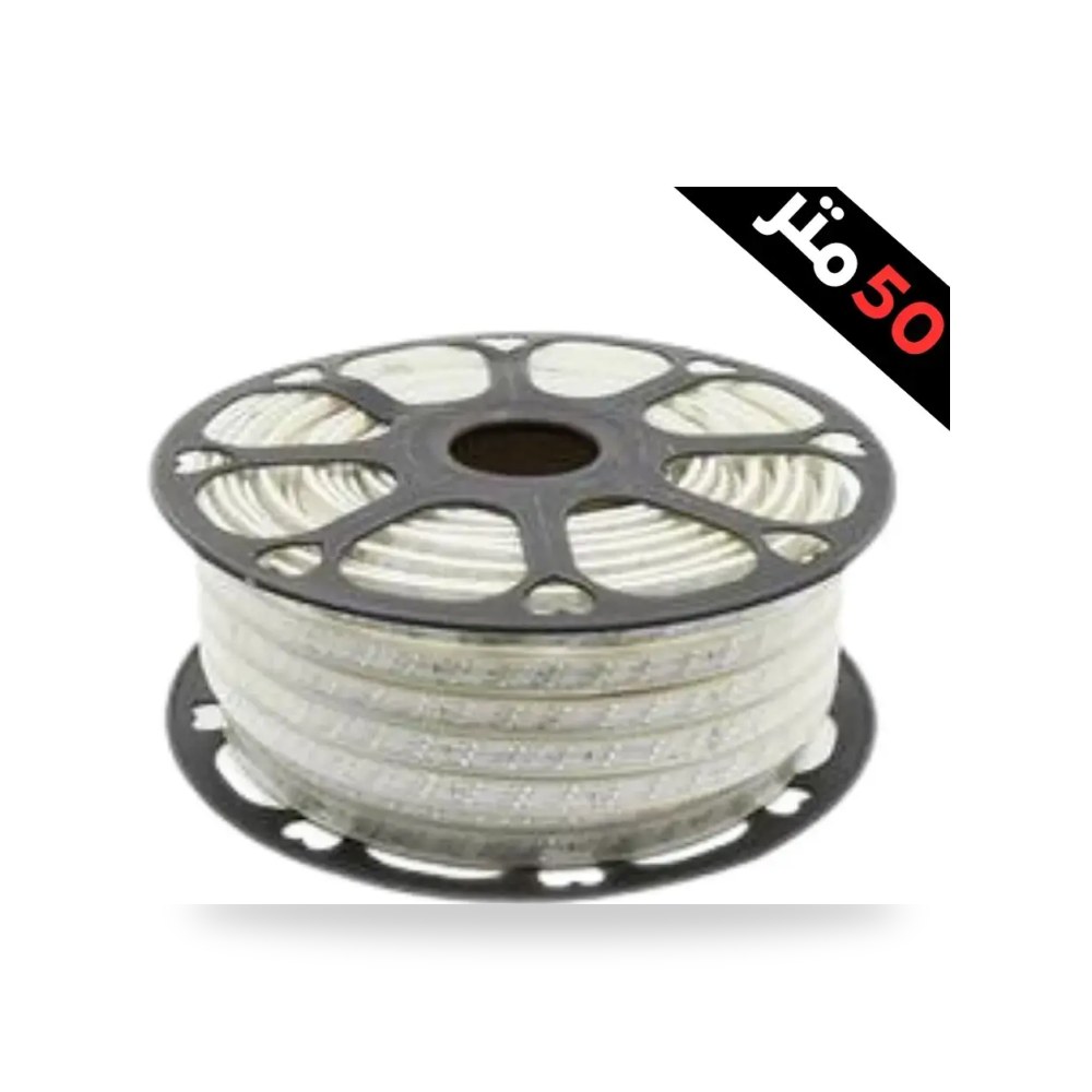 شريط ليد 50 متر 3 خط لون كريمي موديل 11099