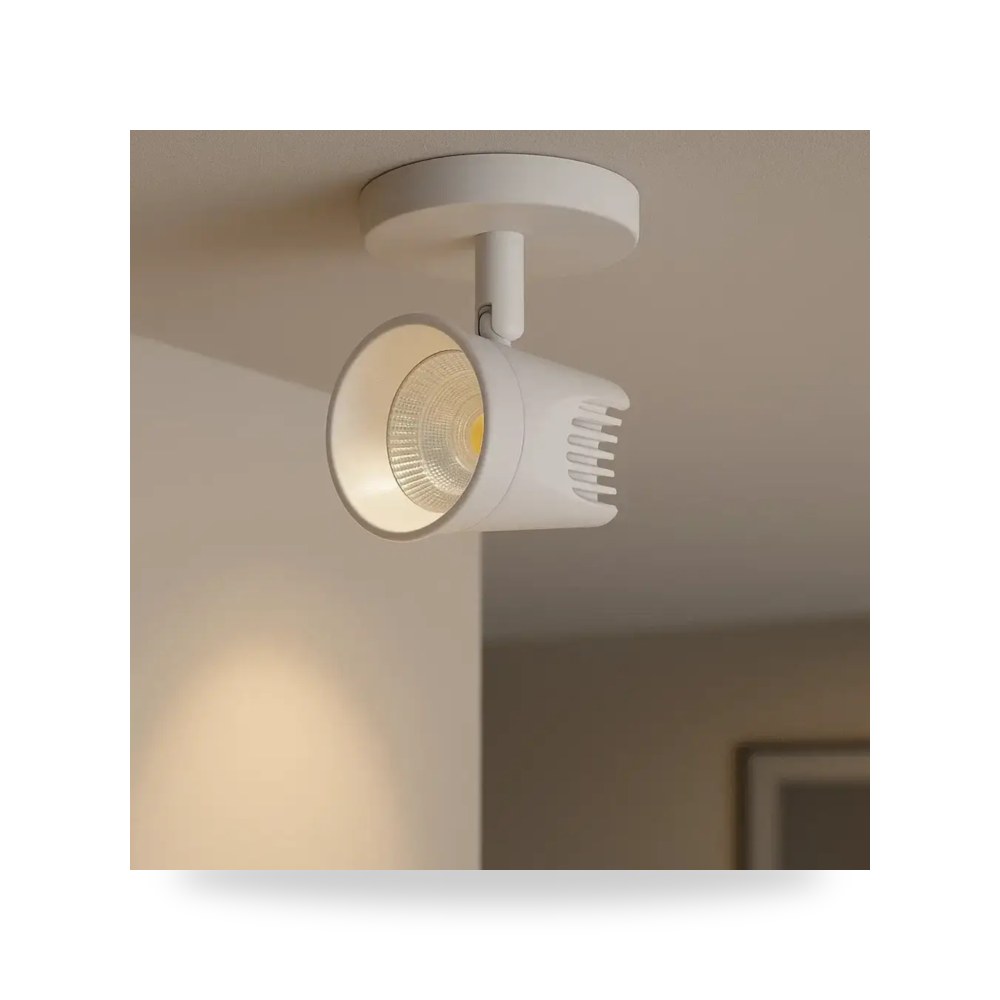 كشاف لطش ابيض متحركة 7 واط اصفر موديل 8HU2266 - 7W - WH+WW3