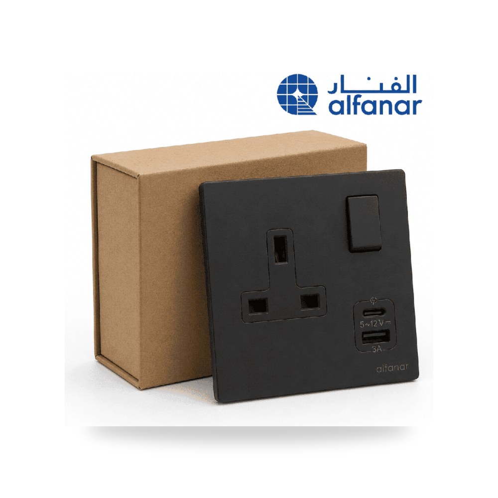 كرتون 5 حبة فيش 13 أمبير USB A C مع مفتاح