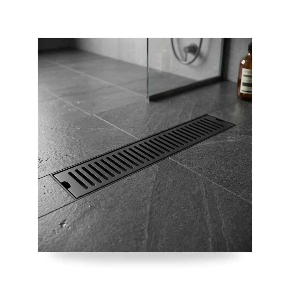 صفاية شاور ستانلس ستيل اسود 50 سم موديل 8TU - D2417 - 50 - BK3