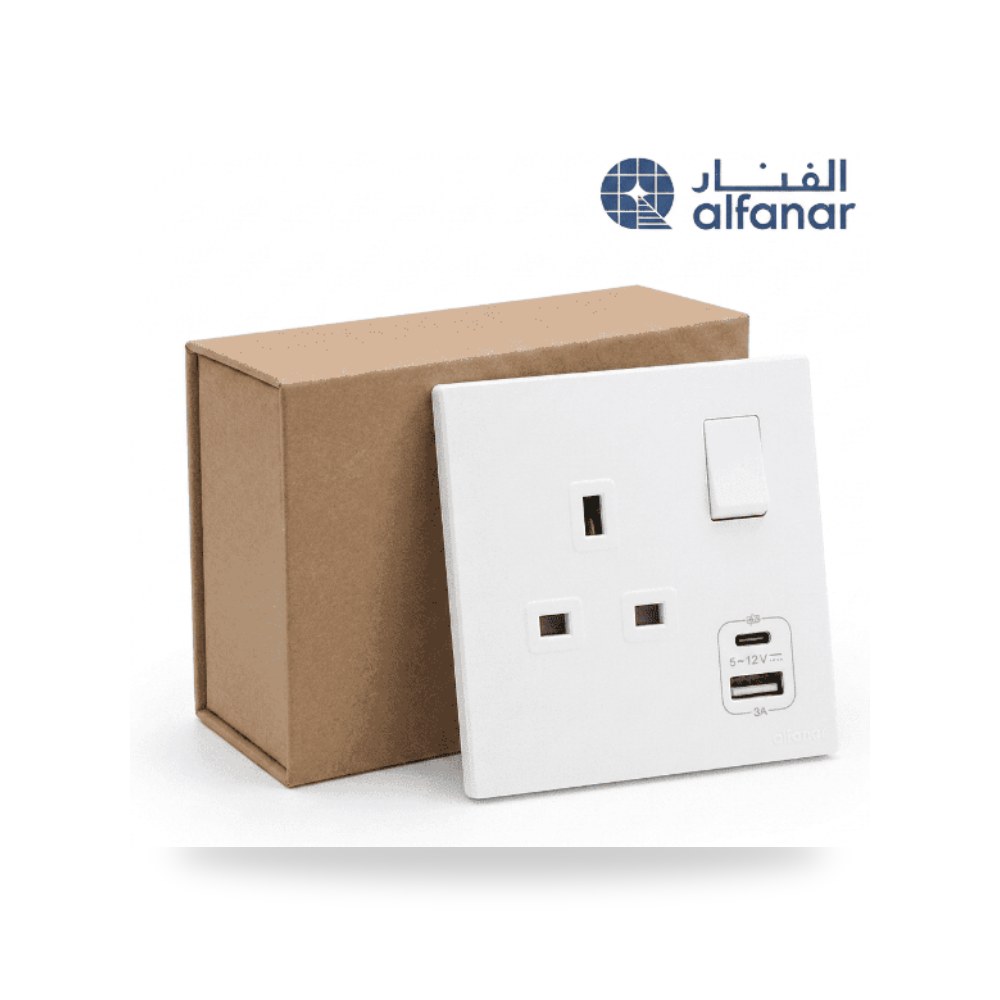 كرتون 10 حبة فيش 13 أمبير USB A C مع مفتاح