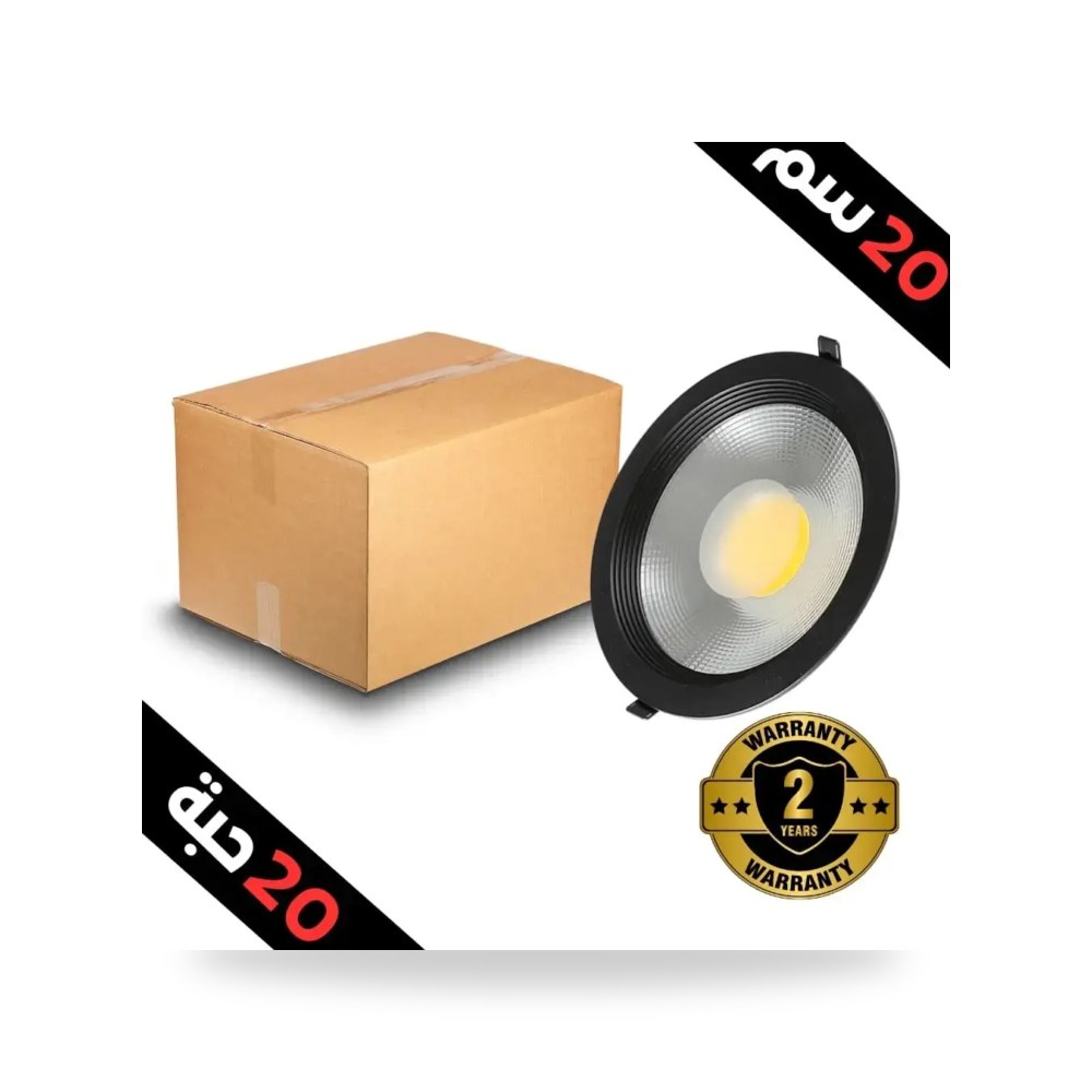 فريم سبوت لايت سقف غاطس أسود موديل 8HU636 - 8 - 30W - BK+NW3-20