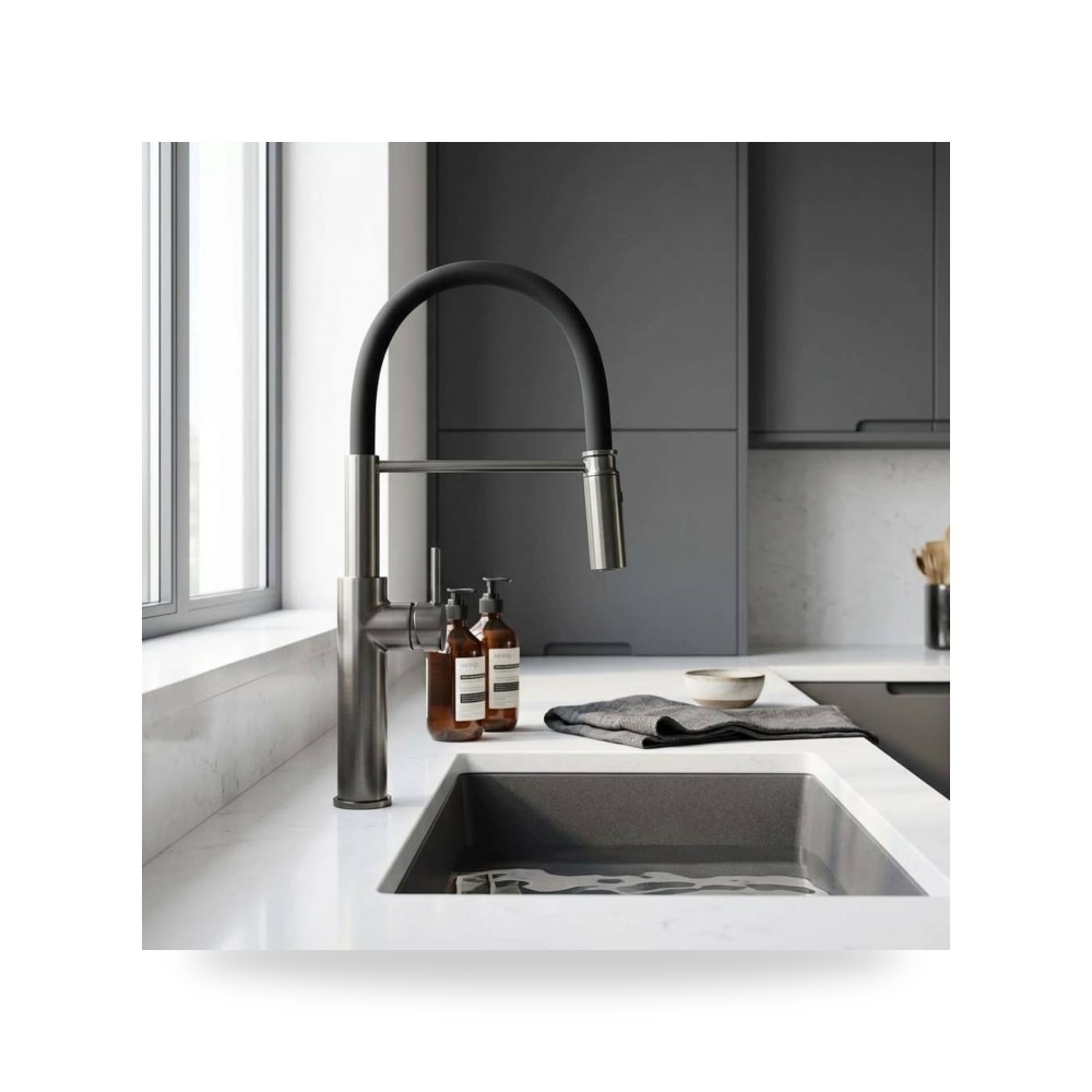 خلاط مطبخ رمادي مع رأس سحاب موديل 8TU - M3046 - GY3