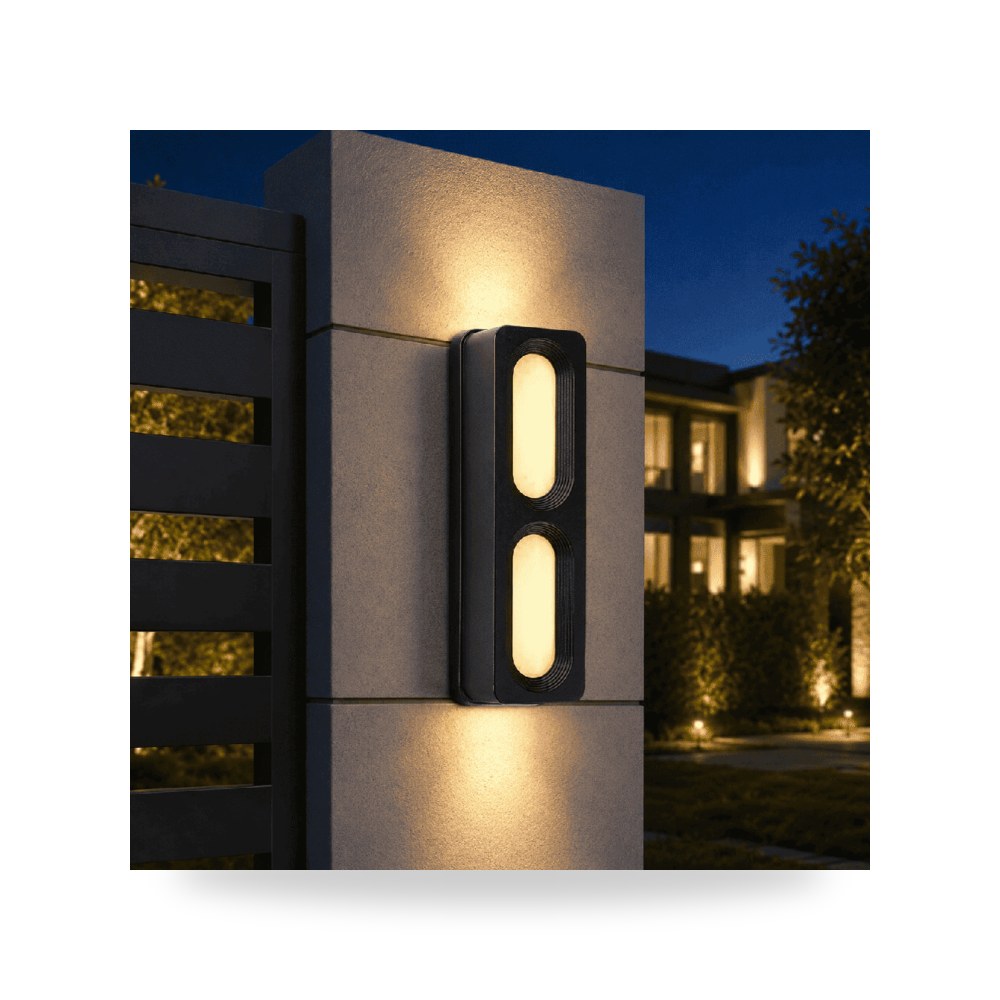 انارة جداري خارجي اضاءة اصفر شمسي 7 واط أصفر موديل 8HU9731SQ - 7W - BK+WW3