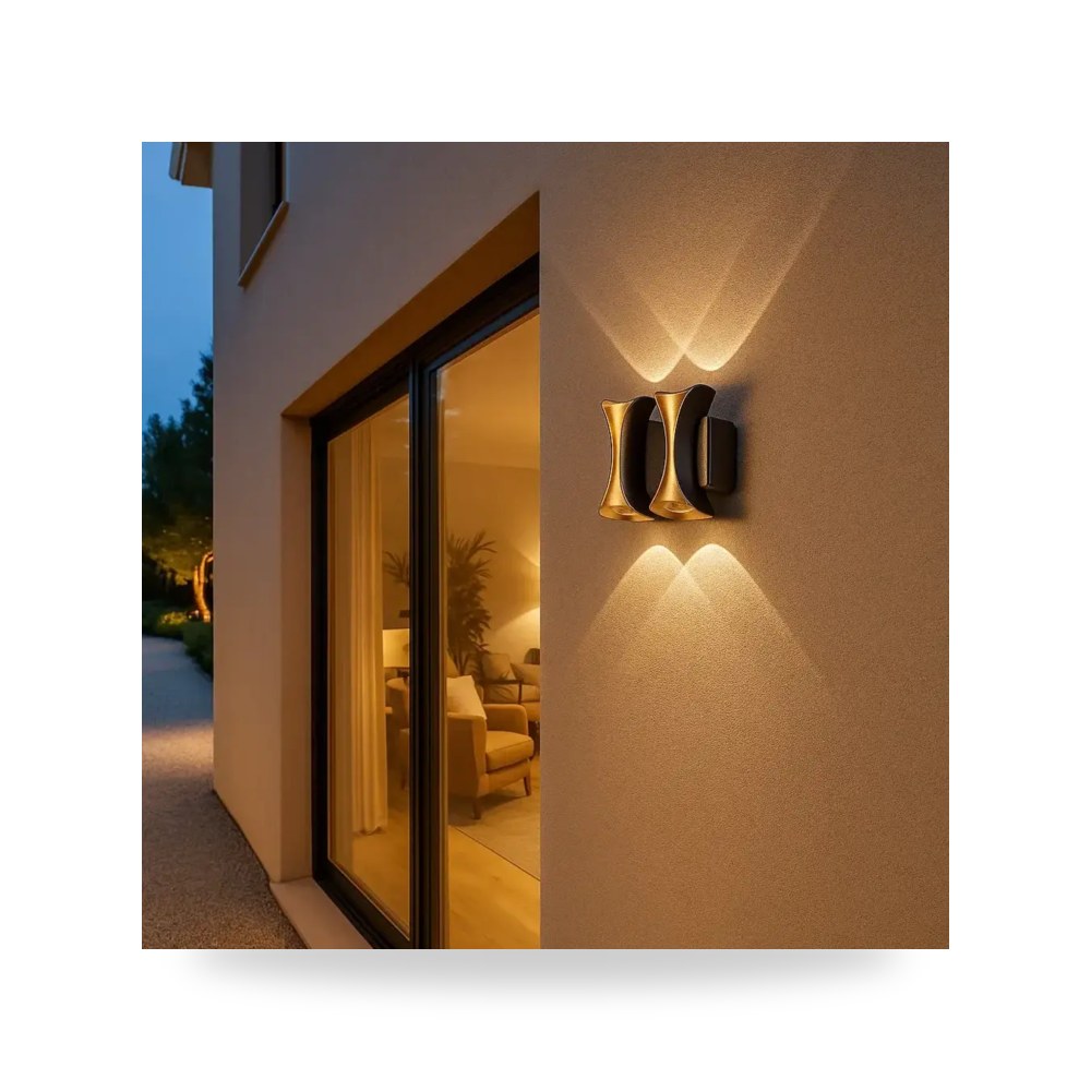 اناره جداريه لفائف اسود بذهبي 4 عدسه لايت موديل 8482593