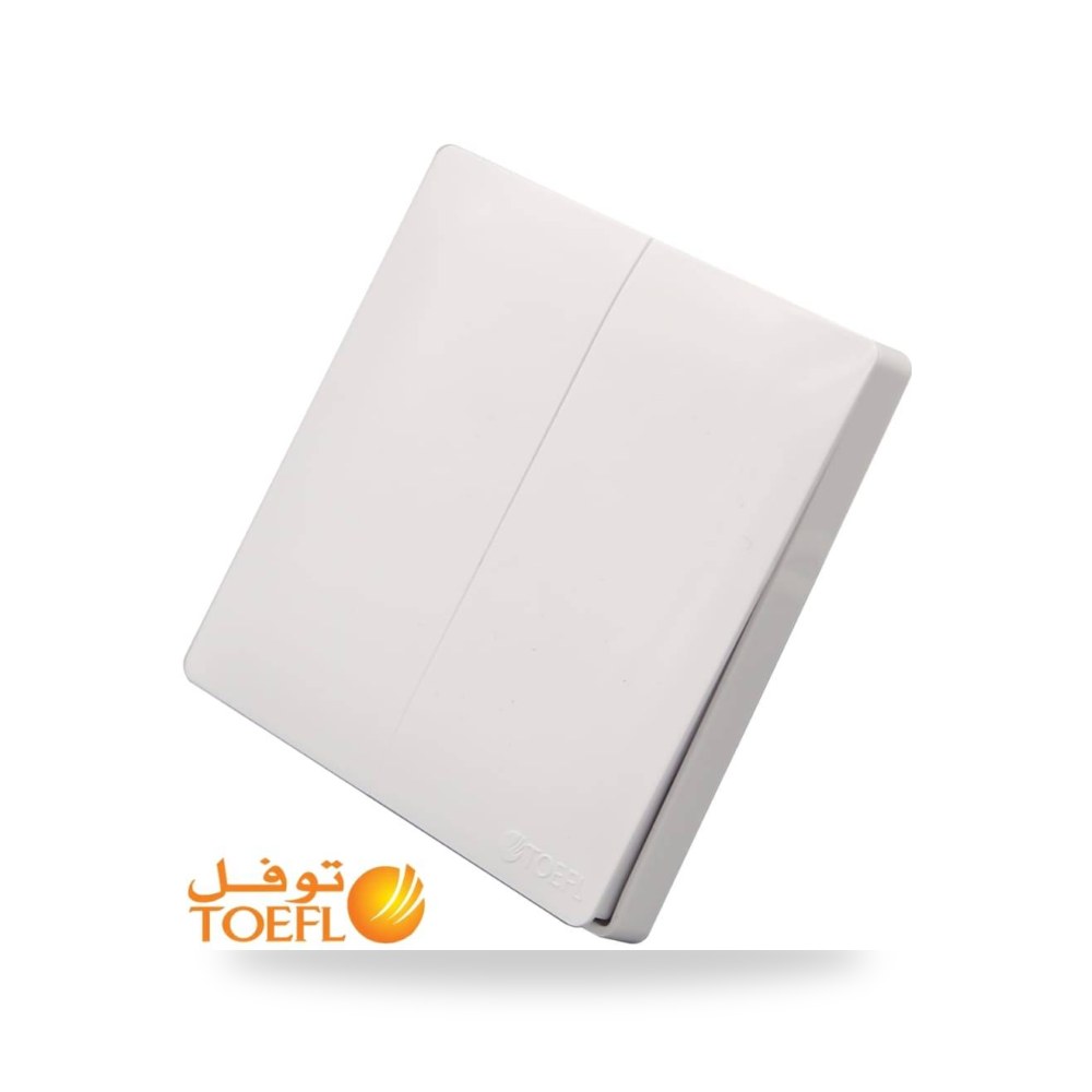 مفتاح ثنائي توفل بيانو ابيض أبيض موديل 11351