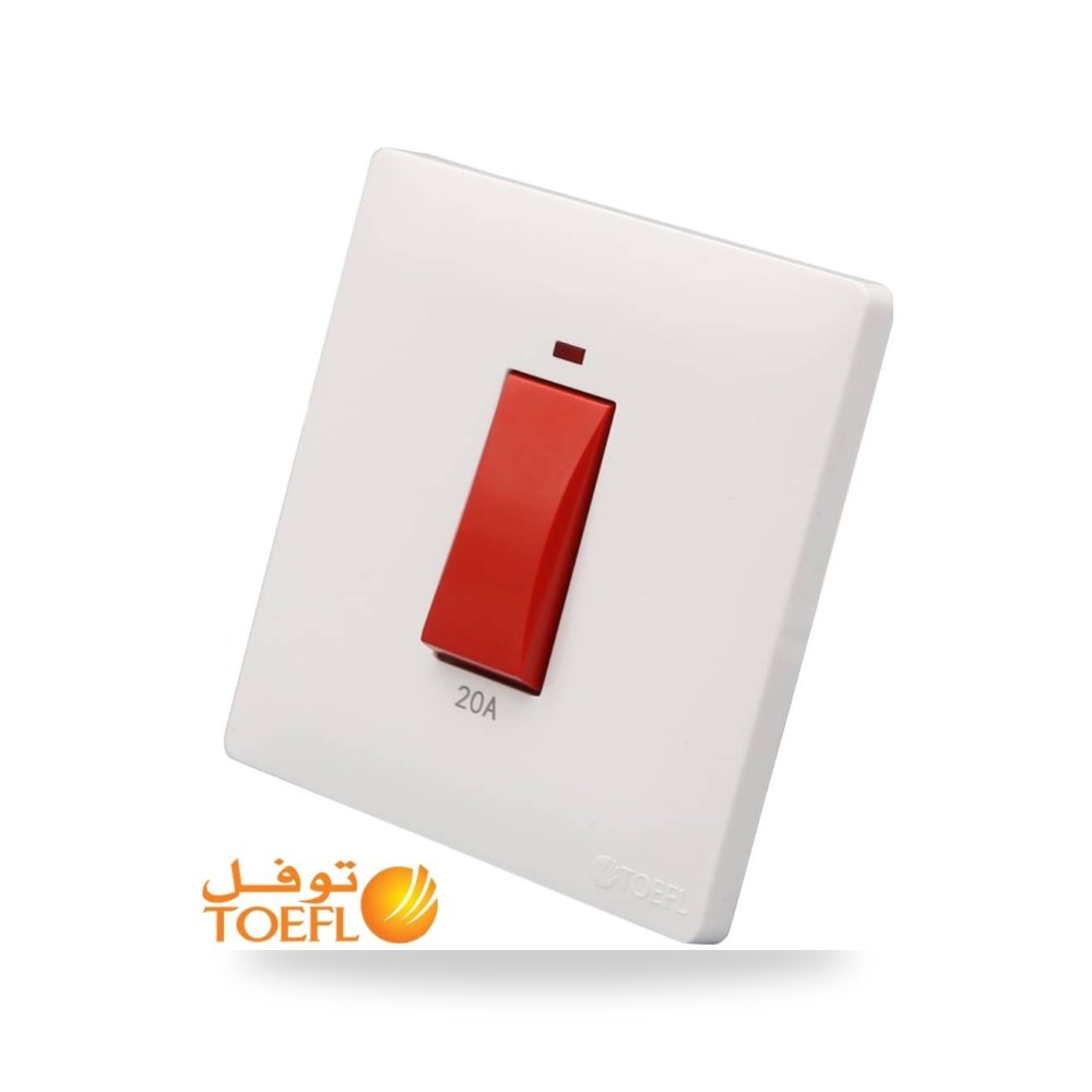 مفتاح سخان توفل بيانو ابيض أبيض موديل 11357