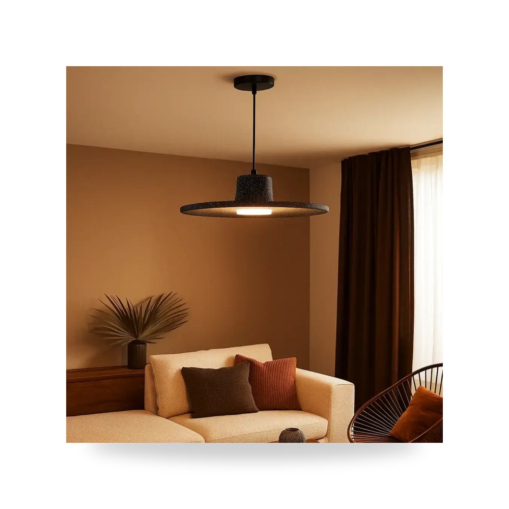 انارة معلقة شكل حجري 30 سم اسود موديل 8HA - D5996 - 300BK3