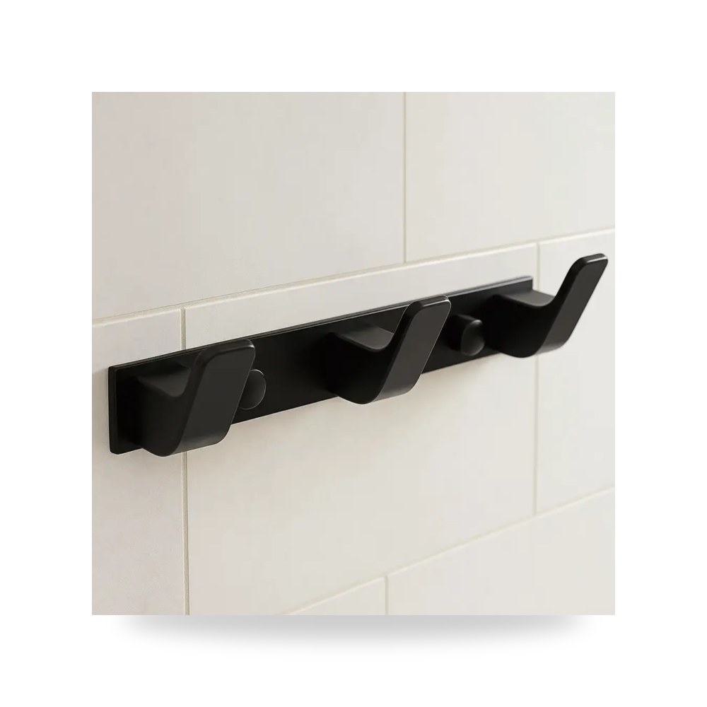 علاقة ملابس ثلاثي مربع زنك اسود موديل 8TU - A7012 - 3 - BK3