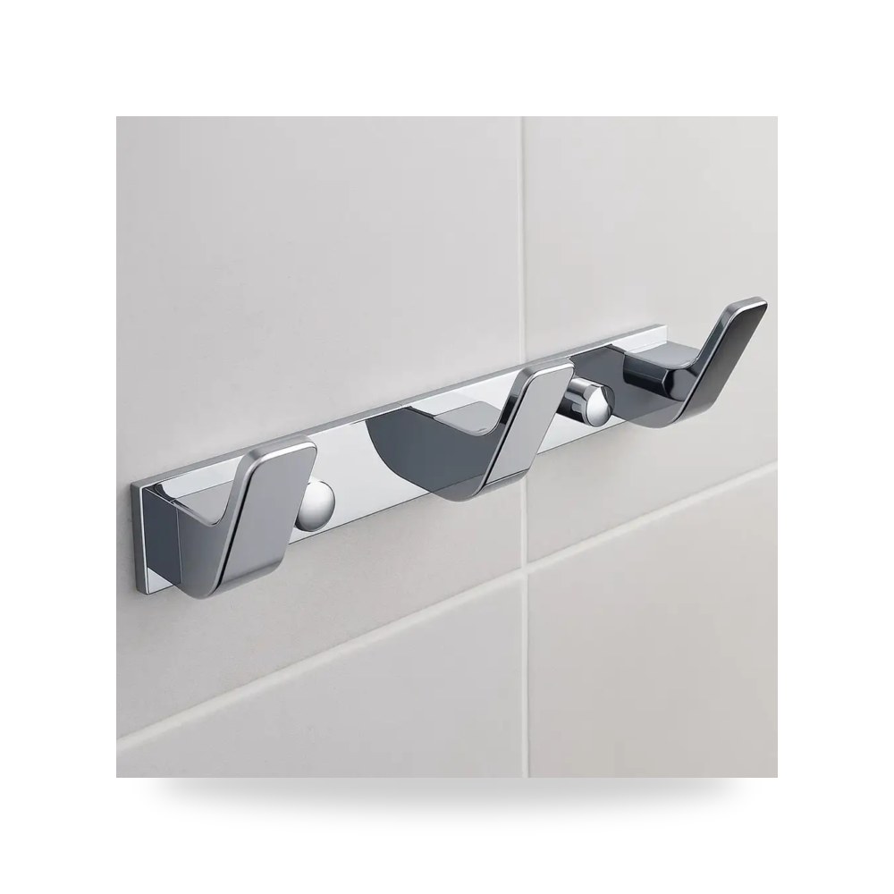 علاقة ملابس ثلاثي مربع زنك كروم موديل 8TU - A7012 - 3 - CH3