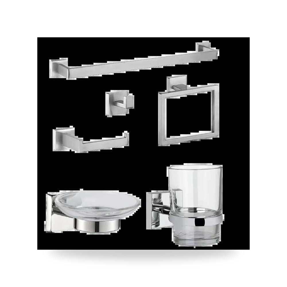 طقم اكسسوار مربع ستانلس ستيل 304 موديل 8TU - A7004SET - CH3