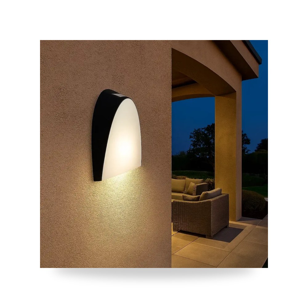 انارة جدارية خارجي اضاءة ابيض 20 واط لايت موديل 8HU2134 - 20W - BK+WH3