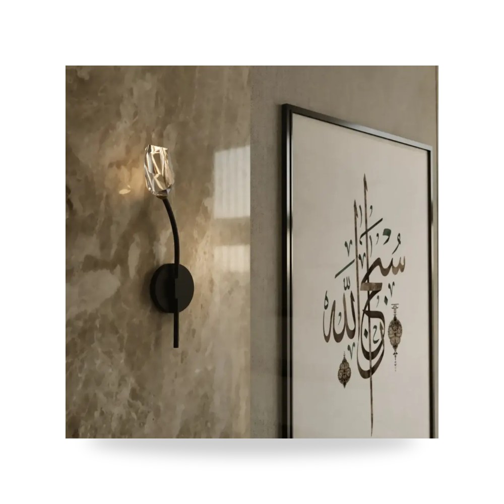 انارة جداري مودرن اسود مفرد أسود