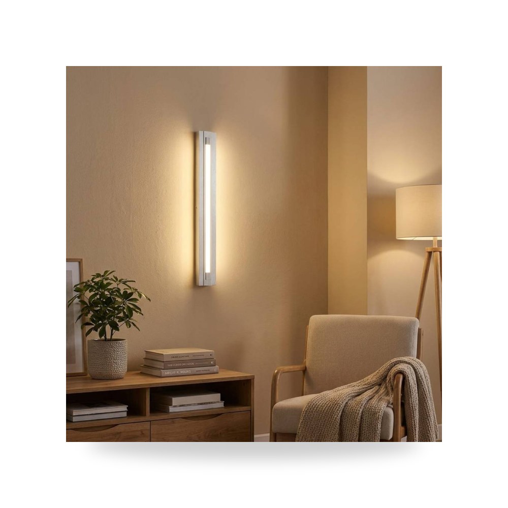 انارة جداري ذهبي 3 اضاءات 60 سم 7 واط لايت موديل 8WA - E7236 - 600FGD+3CO3